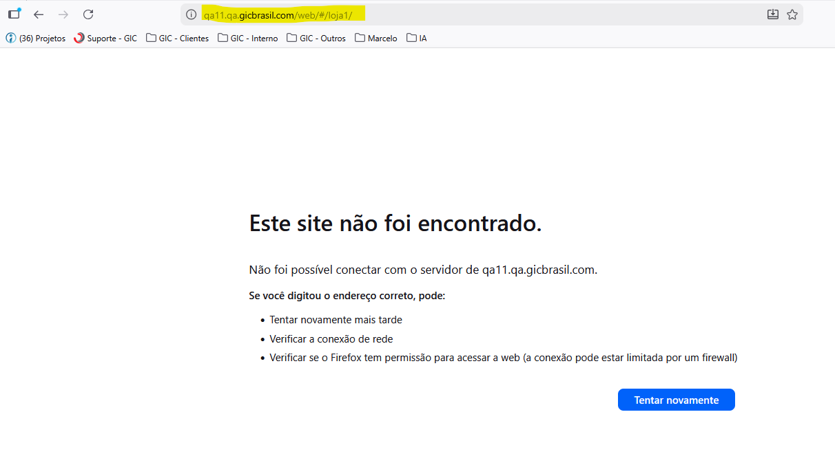 URL Incorreta